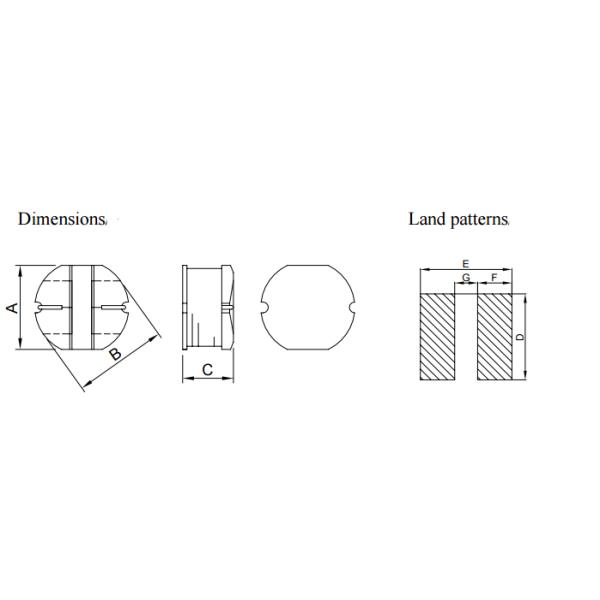 CDRH SMD Shielded Power Inductor Class B Insulation For LED / LCD TV Set