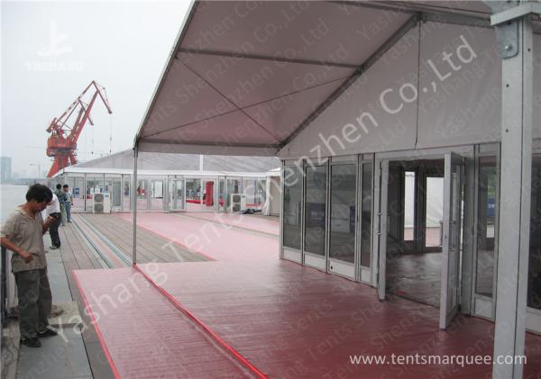 15M Clear Span Aluminum Outdoor Event Tent Designed With Transprent Glass Wall