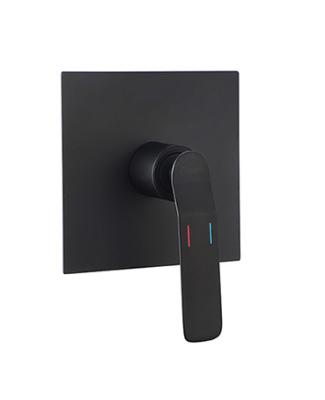 Aplicação de uma única alavanca escondida na parede construção em banho ou chuveiro misturador de banheiro mate preto torneira de bronze OEM