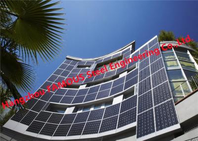 Construção de vidro à prova de fogo solar da parede de cortina da fachada de BIPV integrada 5mm fotovoltaicos 9A 5mm