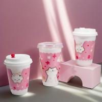 Vasos desechables de plástico PET transparente para bebidas frías, café, té de burbujas y té con tapas