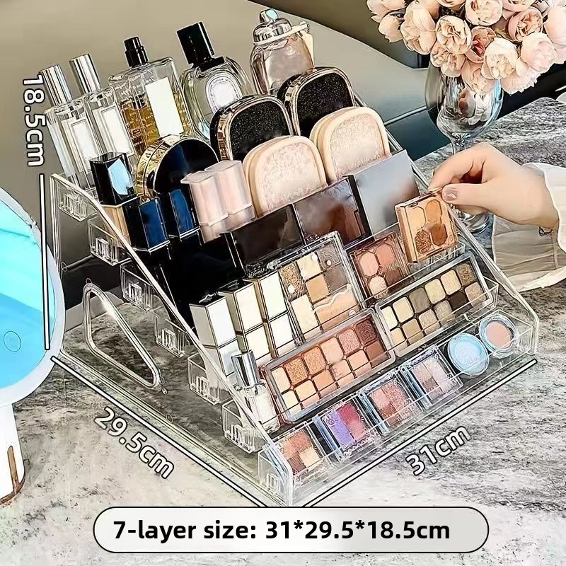 Factory Custom Eyeshadow Palette Organizer Acrylic Desktop Stand Display Rack for Cosmetic Nail Polish Storage Assembly