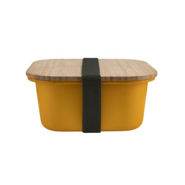 Microwavable Stainless Steel Food Storage Container With Bamboo Locking Lid