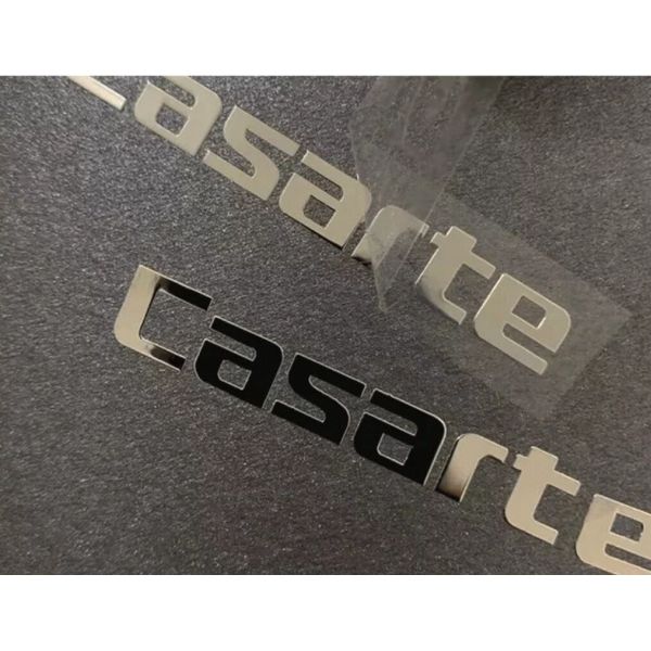 Electroplated nickel label, logo, stickers with customized colour for home appliance and other packaging needs