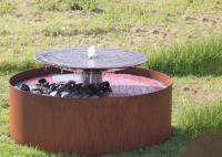 Fonte de aço da característica da água de Corten da cascata redonda da cachoeira para o jardim