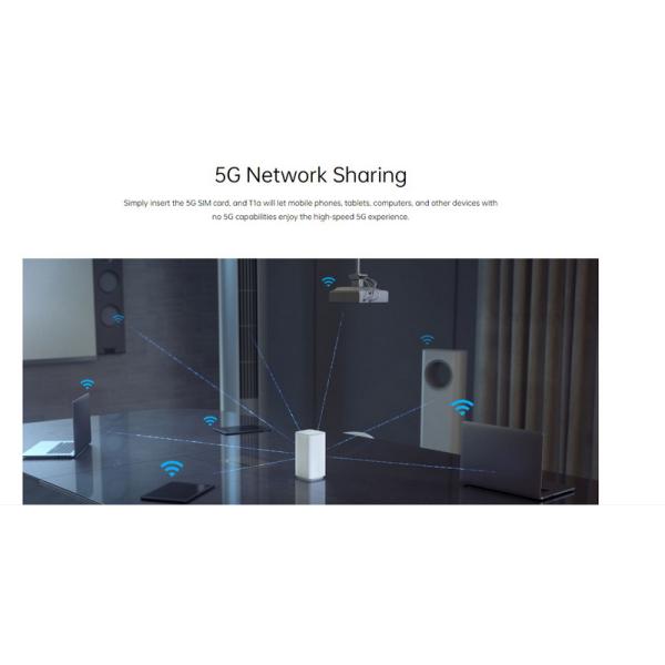 Unlocked 5G CPE T1A Wireless Home Router WiFi 6 4.1Gbps X55 Chipset 2*Gigabit Ethernet Ports