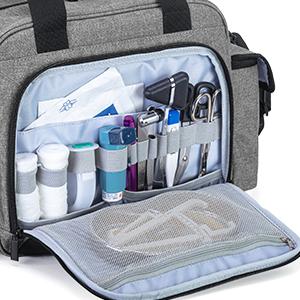 Home Health Nurse Bag Empty, Portable Medical Supplies Shoulder Bag For Hospice, Home Visit, Hospital Interns