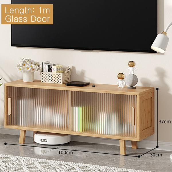 Design Living Room Modern TV Stand Furniture Hotel Cabinet with Doors, Storage Organizer Container