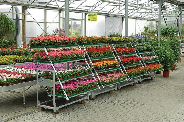 Four wheels folding garden steel flower cart trolly for sale  1350x565x1900mm
