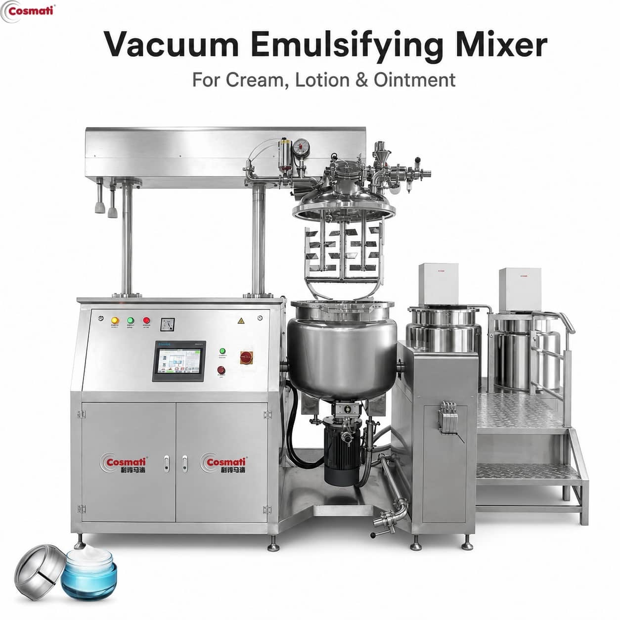 Cosmetic Mixing Tank Small Vacuum Emulsifier Homogenizer Mixer for Making Mayonnaise