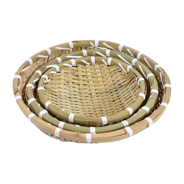 Round Sieve Natural Bamboo Basket Traditional Shape