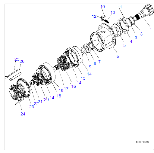 21K-26-B7100 21K-26-B7130 21K-26-B7010 Swing Reduction Gearbox Fit Pc160-7 Pc160-8