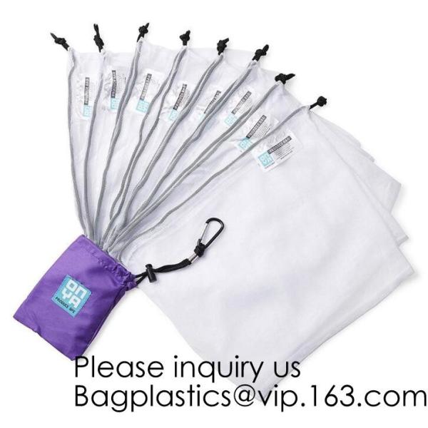 Mesh Bags Makeup Bags Cosmetic Travel Organizer Bags Mesh Zipper Pouch Pencil Case,Assorted Piped Pouches, bagease pac