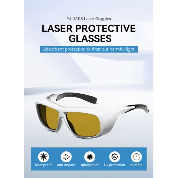 Laser protective glasses certified laser protection laser protection glasses 200-460nm 800-2000nm 266nm 488nm 808nm Yellow Laser 1510nm laser protection sheet co2 laser protection glasses co2 laser