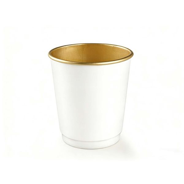 Custom High Quality Gold Foil Paper Disposable Cup Cups