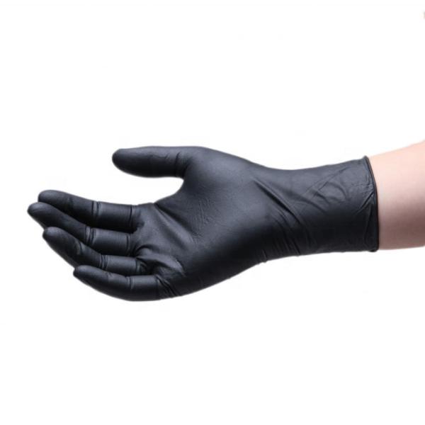 M 6g Waterproof Oilproof Black Nitrile Disposable Gloves