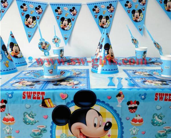 Disney Mickey Mouse Theme baby shower Kids Birthday Party Decoration Set Party Supplies Birthday Pack cupcake stand
