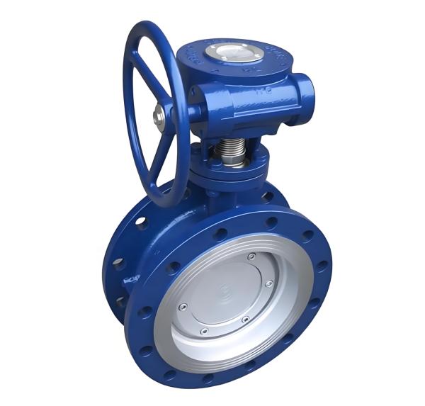 2in48in Large Caliber WCB SS304/316 Flange Hard Seal Double Flange Triple Offset Butterfly Valve with Gearbox Professional Valve