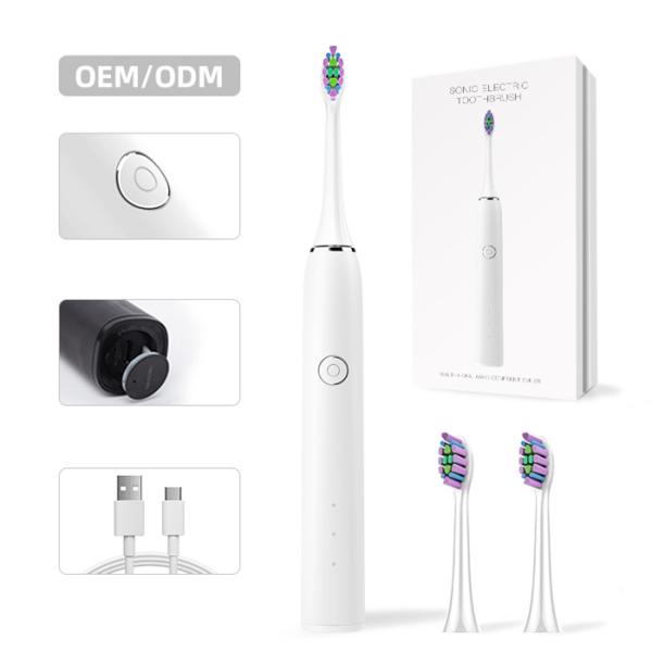 Brush Head Diameter 0.12/0.15mm Sonic Electric Toothbrush 30 Sec Interval Reminding SN302