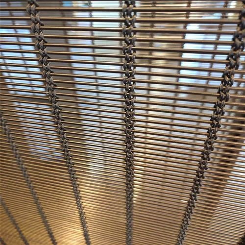 Durable Facade Stainless Steel Customized Decorative Crimped Woven SS304 Mesh Metal Decorative Mesh
