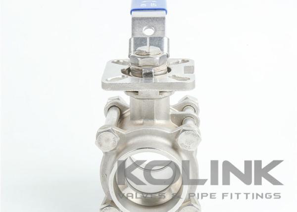3-Piece Stainless Steel Ball Valve with ISO5211 Mounting Pad