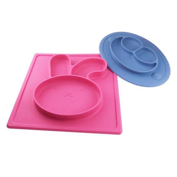High Quality Food Grade Silicone Children Plate Baby Care Baby FeedingTool Silicone Rabit Mat