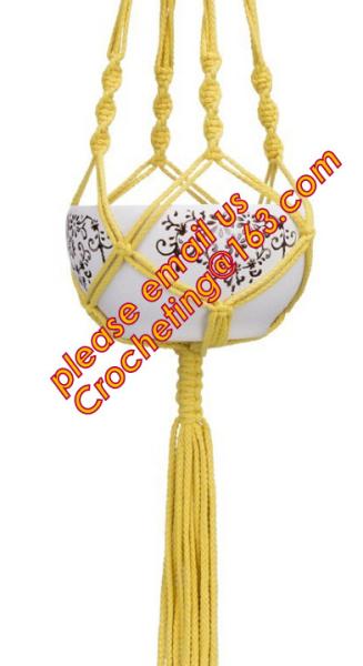 Wholesale 1pcs Macrame Plant Hanger Heavy Duty Patio Balcony Deck Ceiling For Round Square Containers Pots Indoor Decora