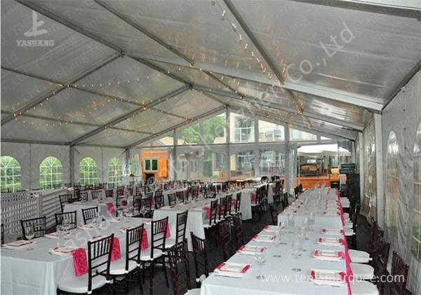 Ultraviolet Resistant Aluminum Outdoor Party Tents Transparent PVC Fabric Cover