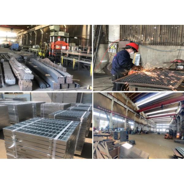 Galvanized Steel Walkway Grating Black / White For Chemical Plant 30*3mm