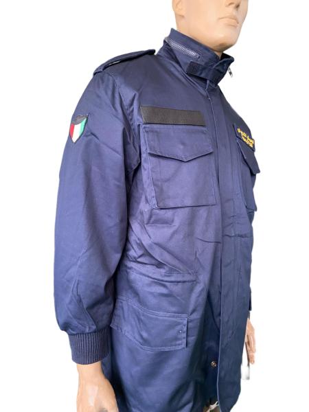 Military Jacket Navy Blue Tactical Long Sleeve Detachable Liner Jacket 65 35 Ripstop Fabric For Outdoor Use