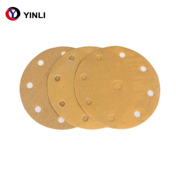 150mm 40 Grit Aluminum Sanding Disc Yellow For Auto Body