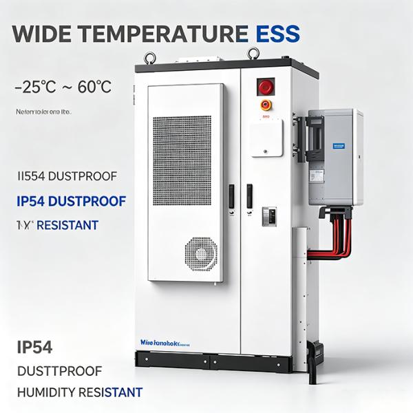 Global Certified All-in-One Commercial Solar ESS 107.52kWh 50kW Hybrid Inverter Factory Hotel Storage Unit