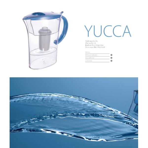 2.4L ABS Lid SAN Body Alkaline Water Filter Jug For Reduce Heavy Metal