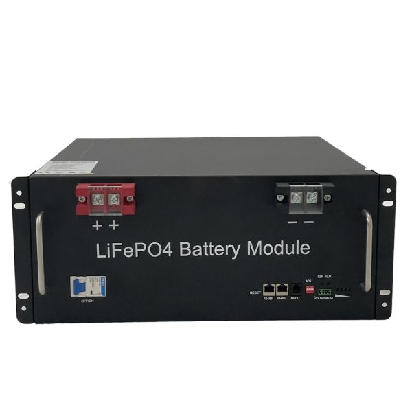 LiFePO4 Battery Pack 51.2V 100Ah with Built-in BMS for Solar Energy Storage and Hybrid Grid Applications