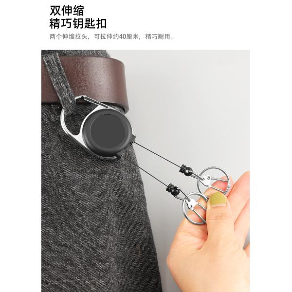 Deyi Badge Reel Retractable Keychain,Fly Fishing Accessories Fishing Lanyard With 360 Degree Rotation Buckle