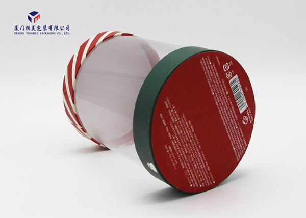 Reusable Clear Plastic Cylinder Packaging Tube Customized Design Hard Paper Covers