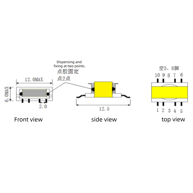 ZXY ER11.5 Ferrite Core High Frequency Transformer for Power Conversion with Customizable Turns Ratio and Low Leakage Inductance