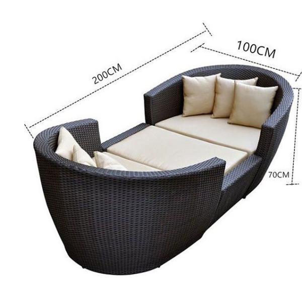 Outdoor Rattan Sofa Set Wicker Furniture Mirror Outdoor Sofa  980x600x410mm
