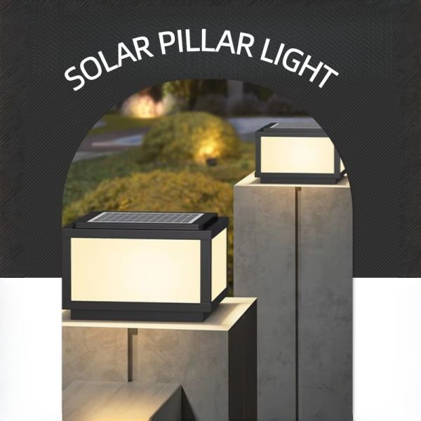 LED Solar Pillar Light With Energy-Saving LED Chips Weather-Resistant Design For Patio Pillars