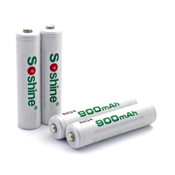 Soshine 1.2V Ni-MH Pre-Charged AAA/Micro Battery 900mAh 4pcs