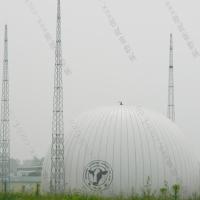 Récipient à biogas à double membrane à structure à support d'air sphérique