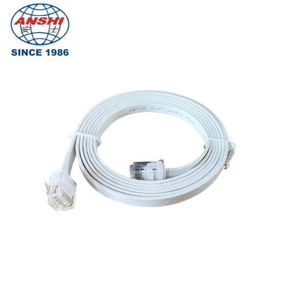 CAT5E Unshielded Flat Network Patch Cord with 30AWG Pure Copper for 1000Mbps Data Transmission