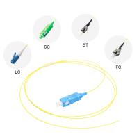 0.9mm 1/1.5 M FTTH Sc-upcylow jaune SC/APC Sinle Core Sm G.652d Core Sc Fibre Patch Pigtail