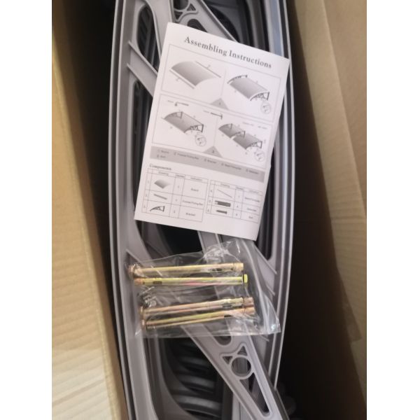 Wall mounted Polycarbonate Door Canopy Offering Weather Resistance Range From Minus 40 Celsius to 120 Celsius Suitable for Door