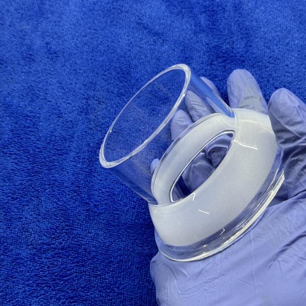 Coustomization Heat Resistance Outer Square Inner Circular Tapered Long Mouth Quartz Test Tube