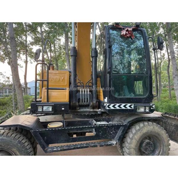 Excavateur à roues SANY 155W avec cylindre hydraulique original et moteur ISUZU