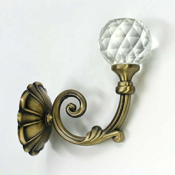Golden Color Decorative Curtain Wall Hooks Simple Luxury Style With Rope