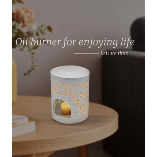 Ceramic burner Customized Candle Holder White Ceramic Candle Holder Ceramic Diffuser Candle for Christmas Gifts