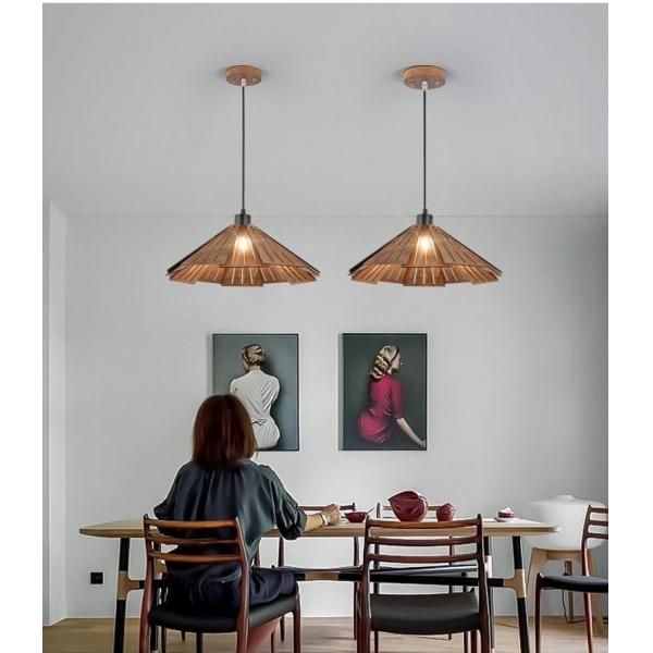 Люстра чайной комнаты небольшой Адвокатуры ресторана привесной лампы соломенной шляпы искусства древесины Wabi Sabi домашняя