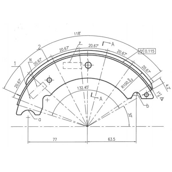 Ботинки тормозов трейлера OEM 750-1500kg механические для Semi тележек